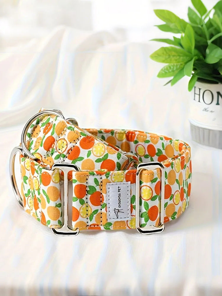Wide Patterned Martingale Collar