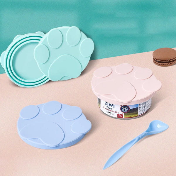 Silicone Pet Food Tin Lid and Spoon