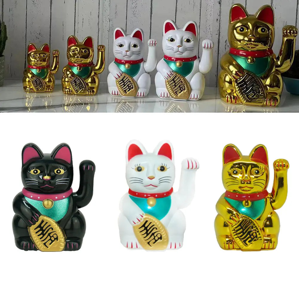Waving Lucky Cat Figurine