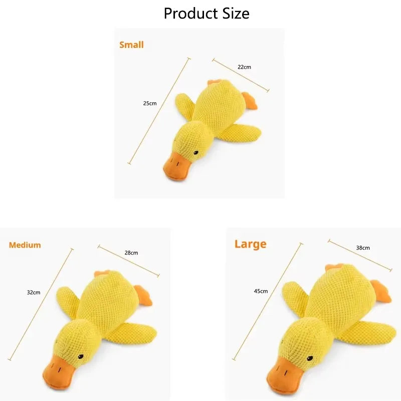 Squeaky Plush Duck Dog Toy