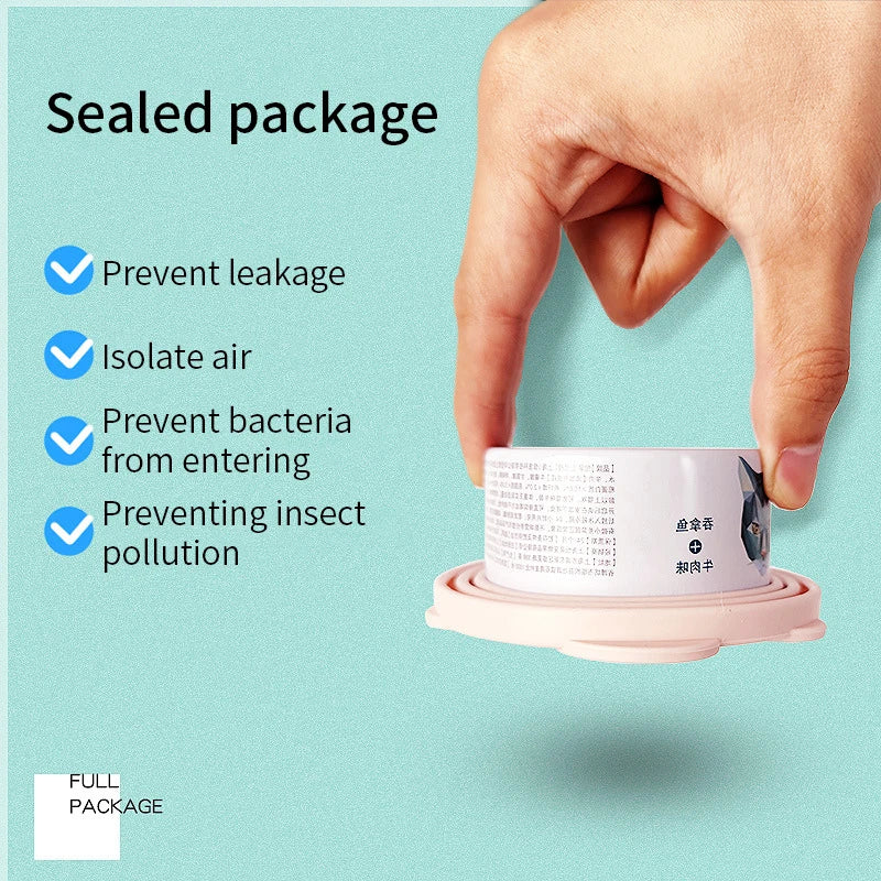 Silicone Pet Food Tin Lid and Spoon