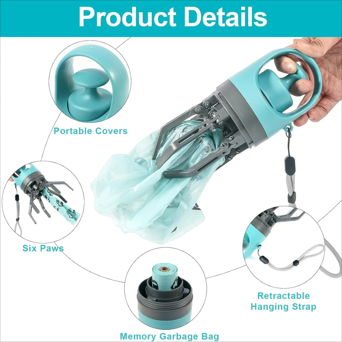 Claw Poop Scooper with Bag Holder