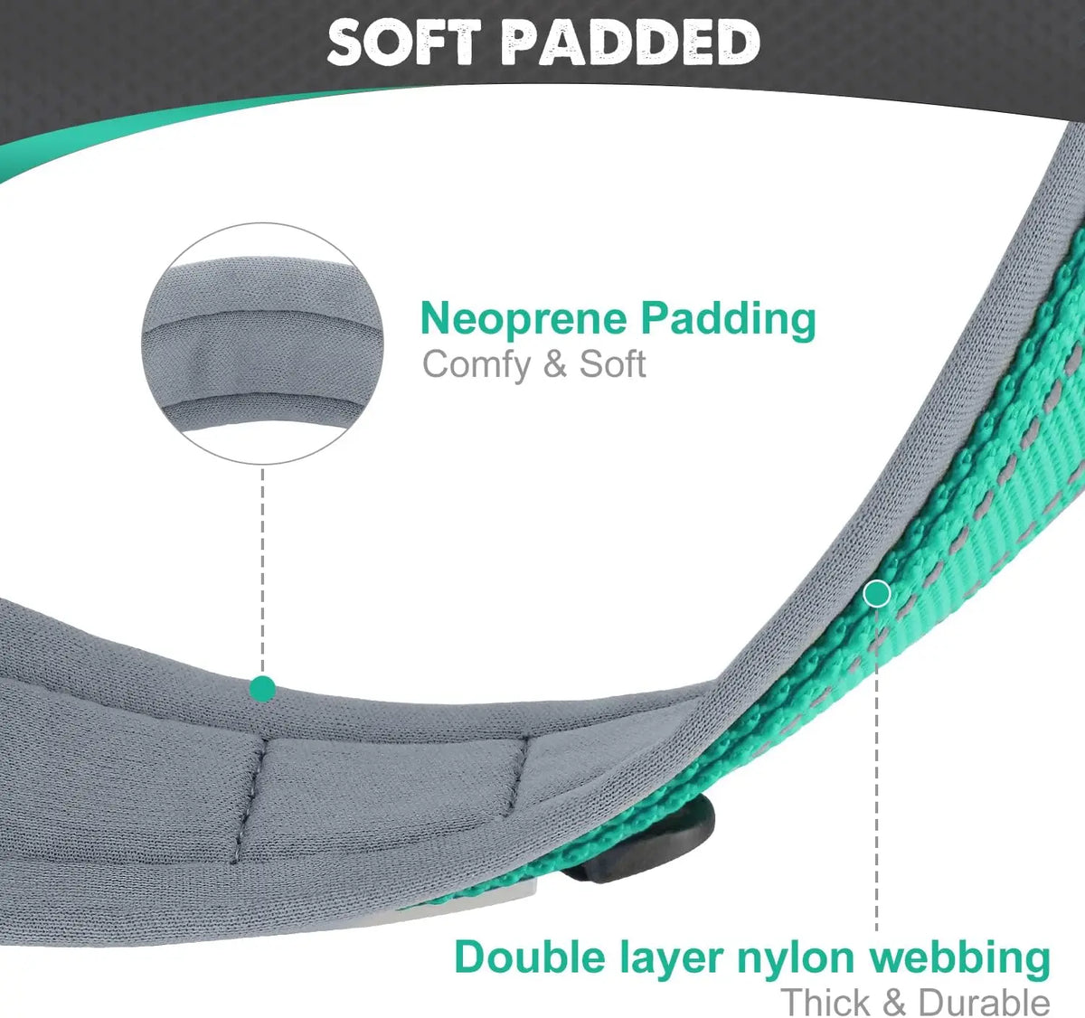 Padded Reflective Dog Collar