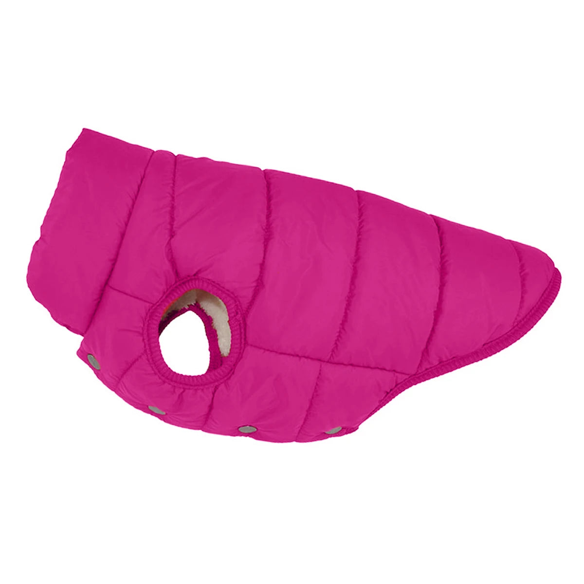 Fleece-Lined Winter Dog Jacket - Rose Red / XS