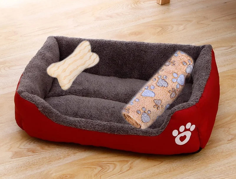 Square Dog Bed with Raised Sides - 3in1 9 / 66x48 cm