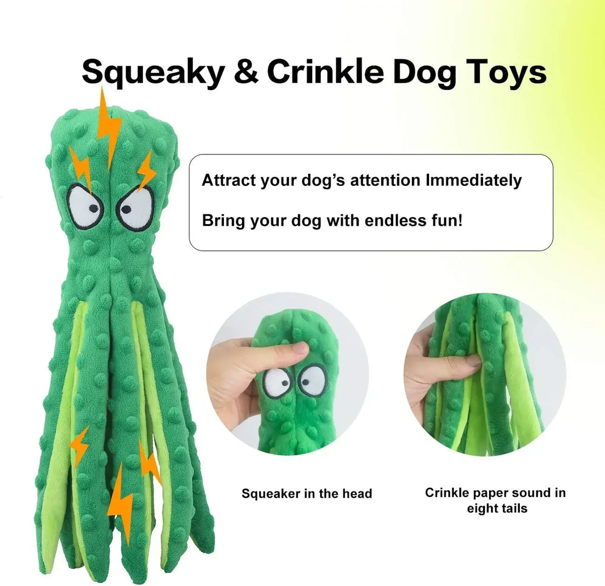 No-Stuffing Octopus Dog Toy