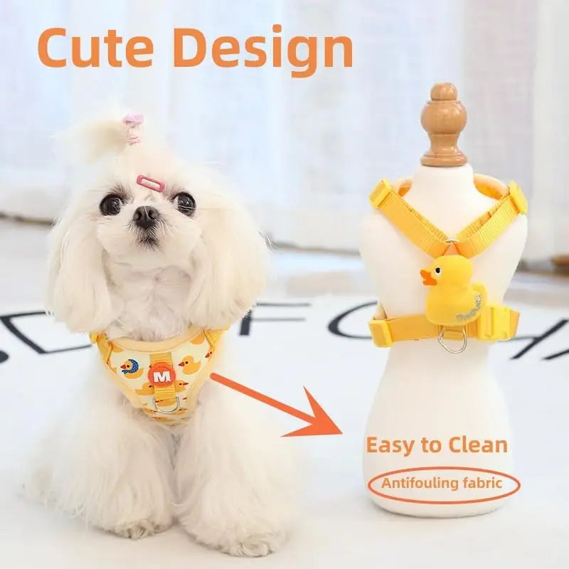 Soft Mesh Harness and Lead Set for Tiny Dogs