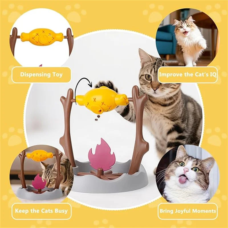 Rotating Treat Puzzle for Cats