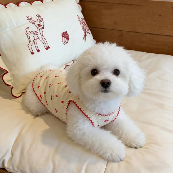 Cherry Print Vest for Cats and Small Dogs