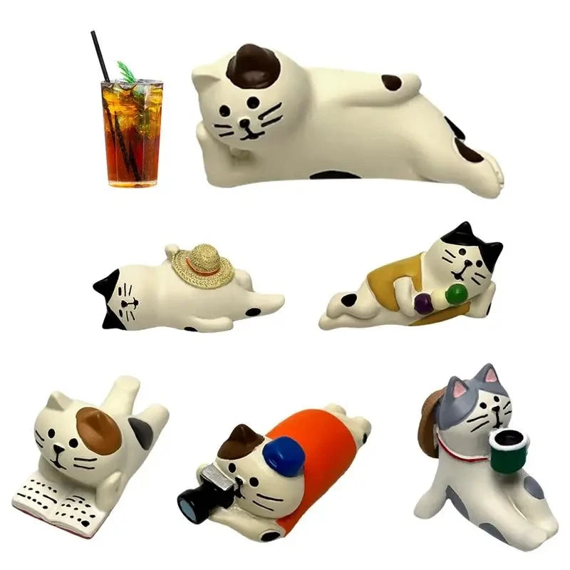 Sleepy Kitten Dashboard Figurine