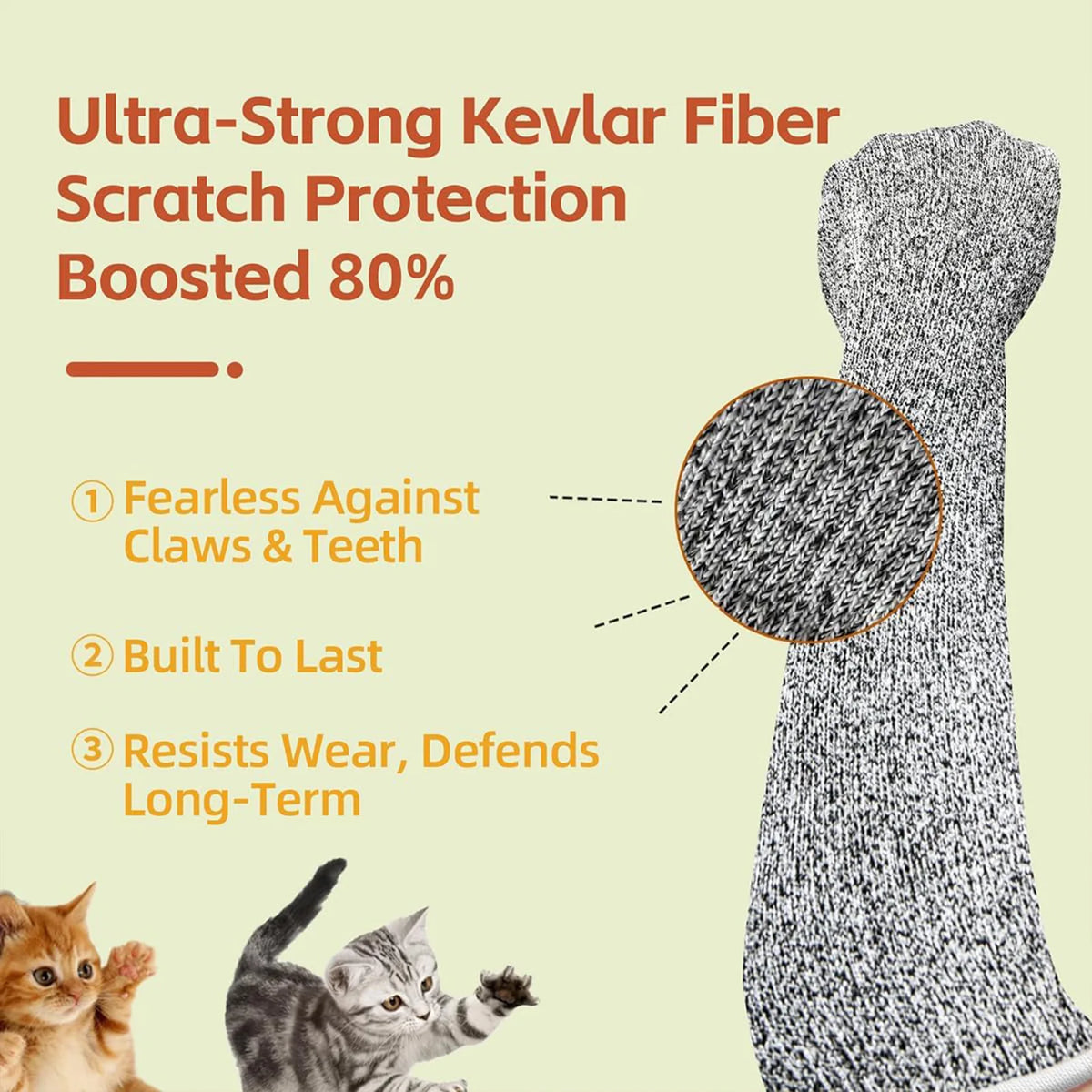 Scratch-Proof Grooming Gloves, 40 cm