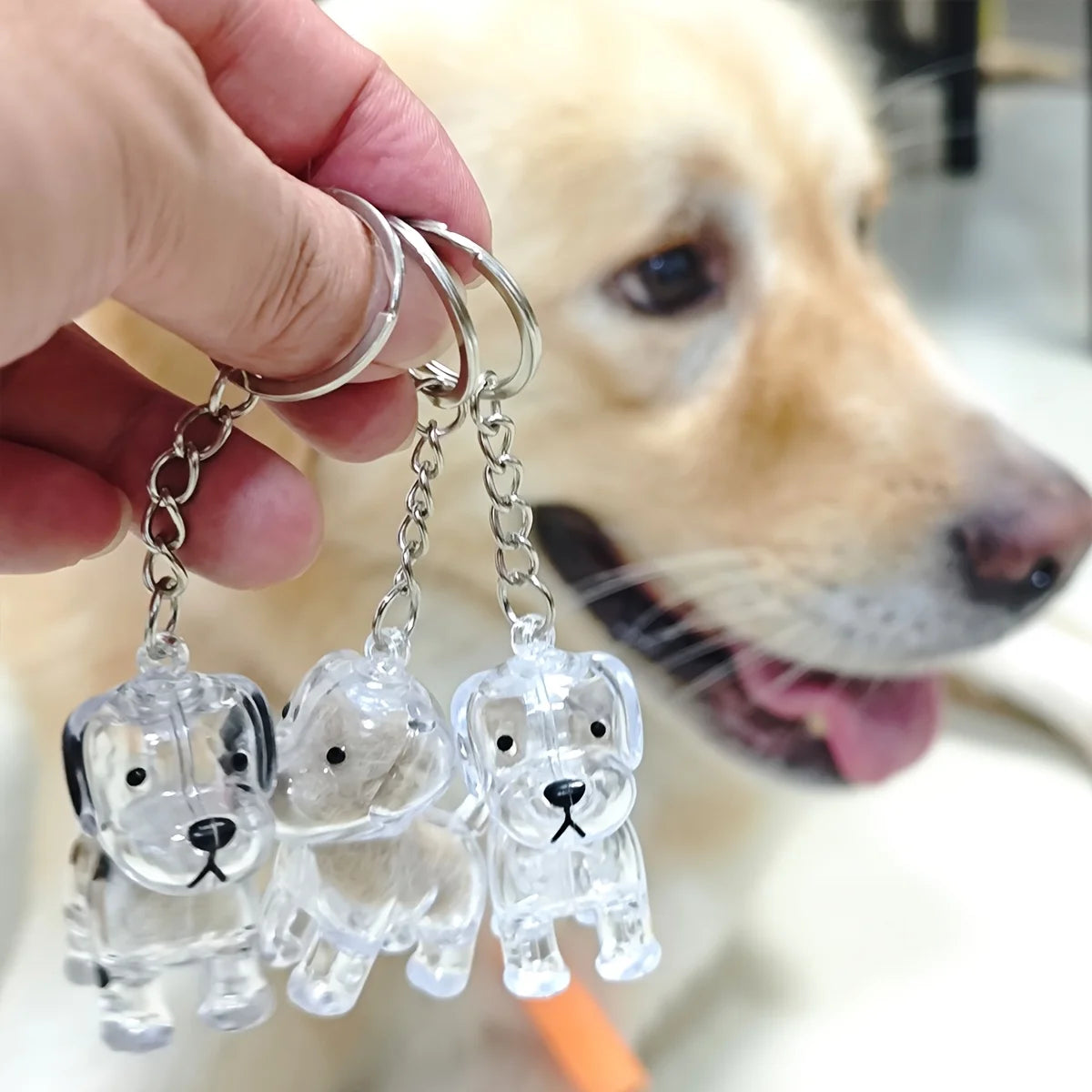 Pet Silhouette Fur Keepsake Keyring