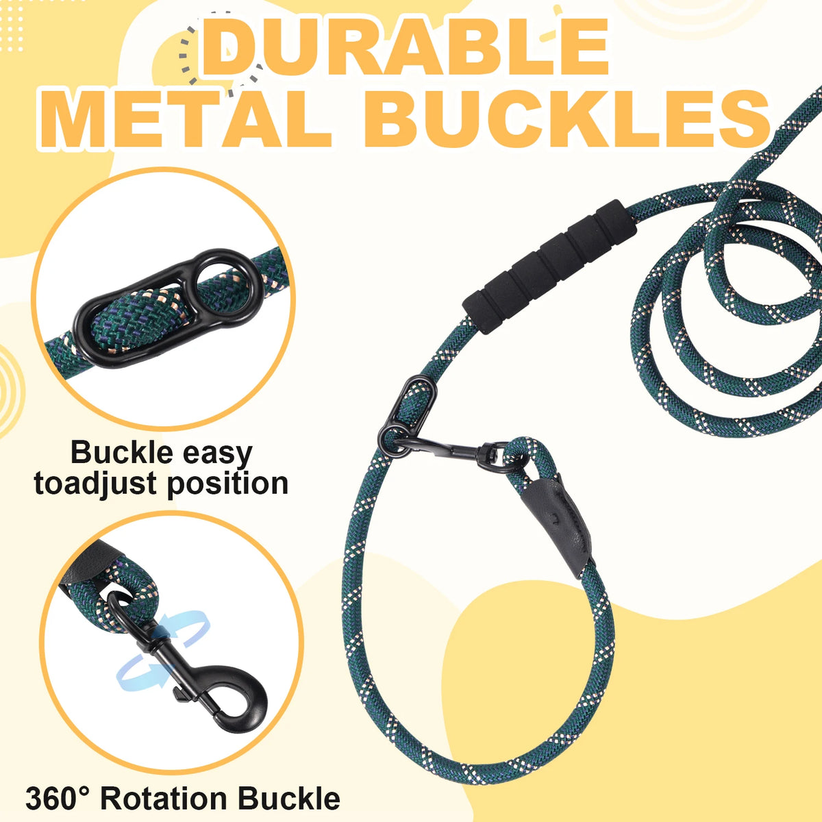 Padded Rope Lead, Converts to Double Lead