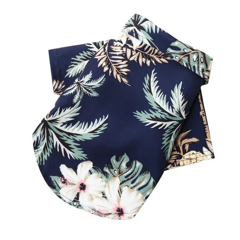 Hawaiian Shirt for Dogs and Cats - Black Coconut Tree / XS