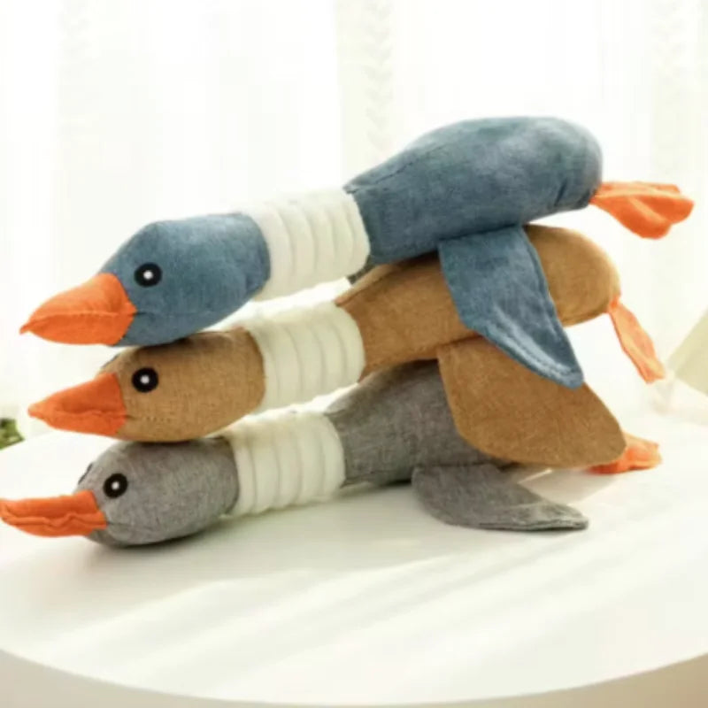 Long Plush Animal Squeaky Dog Toy