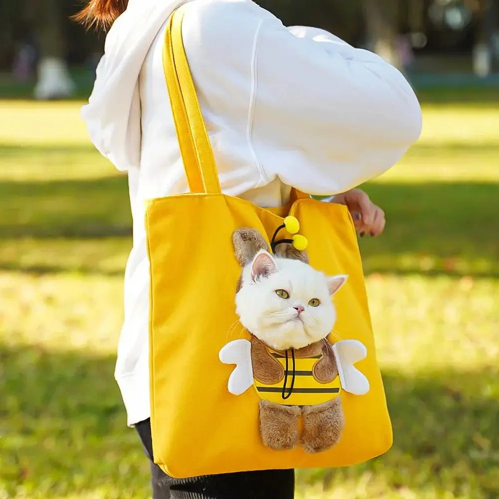 Canvas Shoulder Bag Carrier for Cats