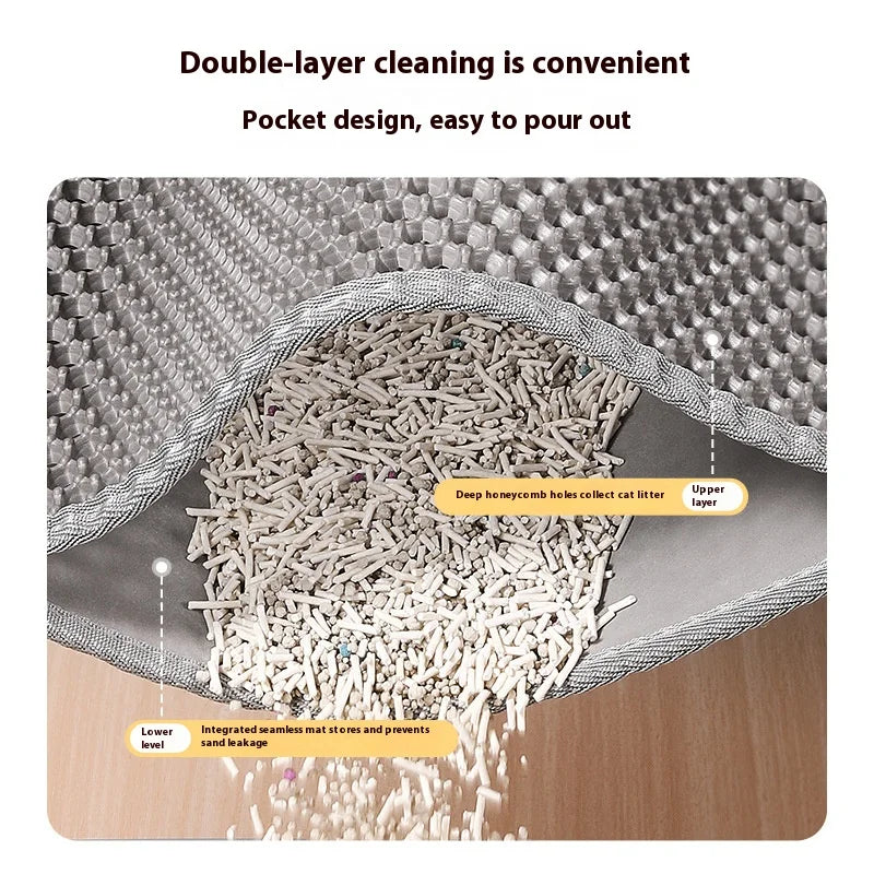 Double-Layer Cat Litter Mat, 30 x 30 cm