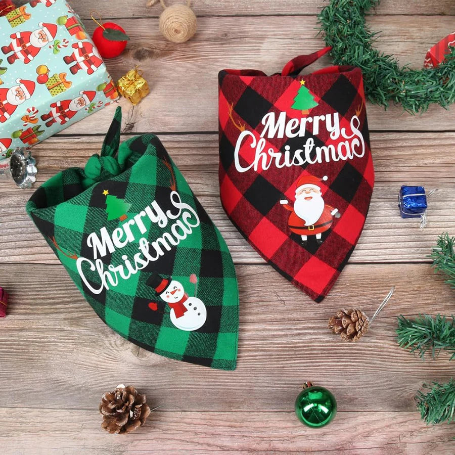 Christmas Tartan Dog Bandana