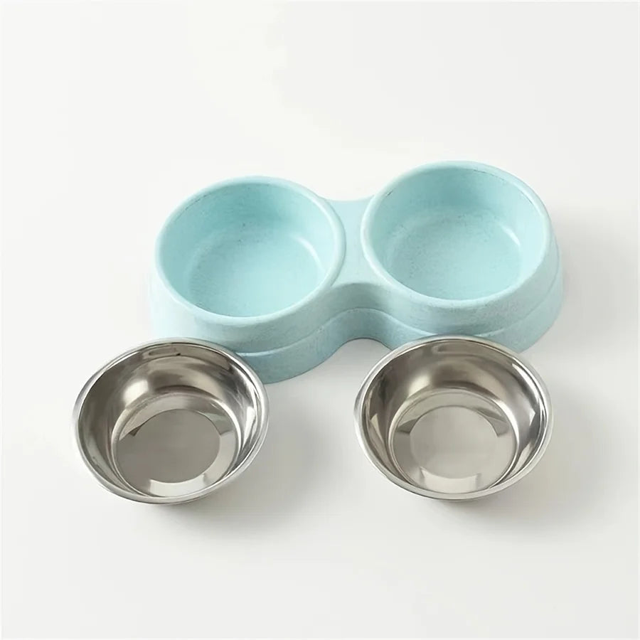 Double Stainless Steel Pet Bowl