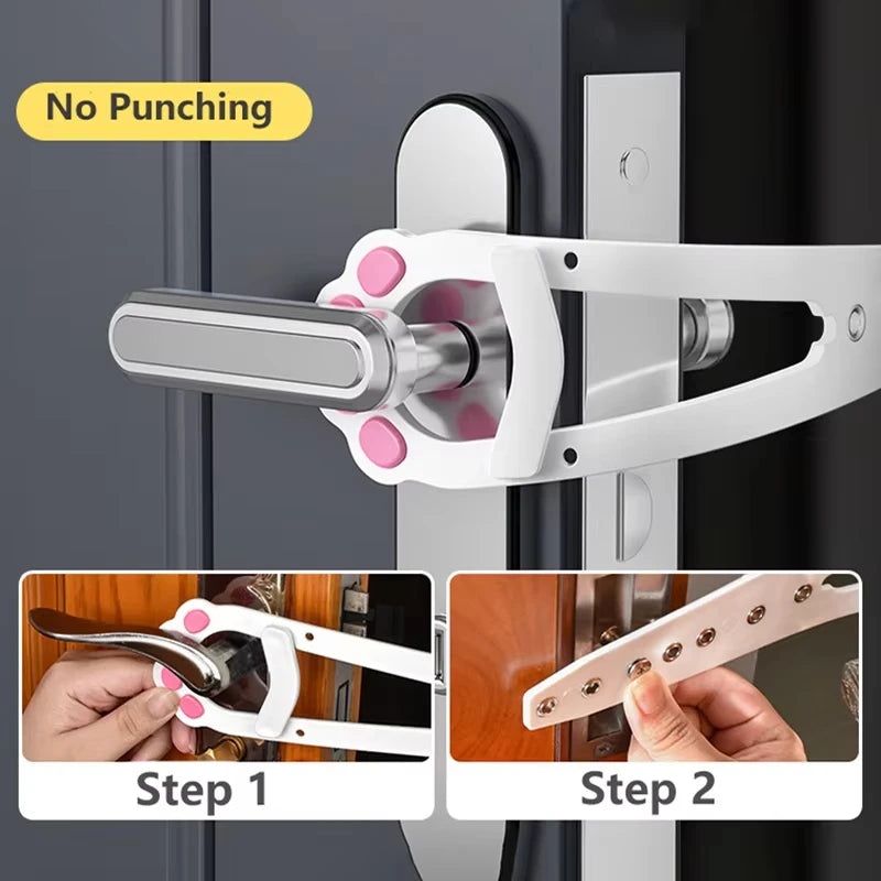 Cat Door Latch for Lever Handles