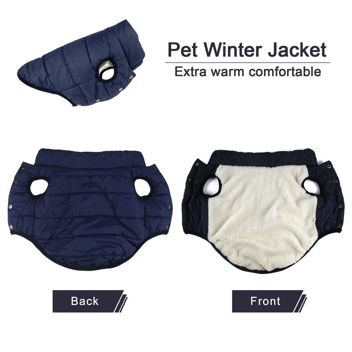 Fleece-Lined Winter Dog Jacket