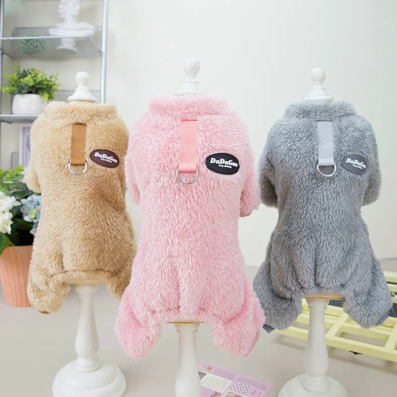 Padded Four-Leg Winter Jumpsuit for Small Dogs