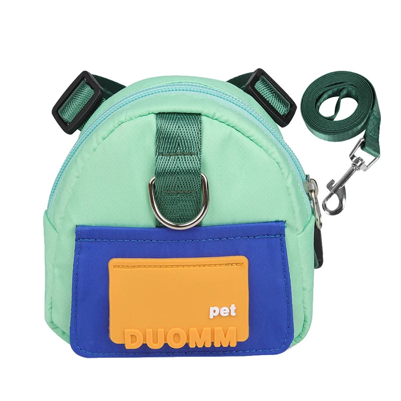 Mini Backpack Harness for Dogs - Green / S (4 to 7.5 kg)