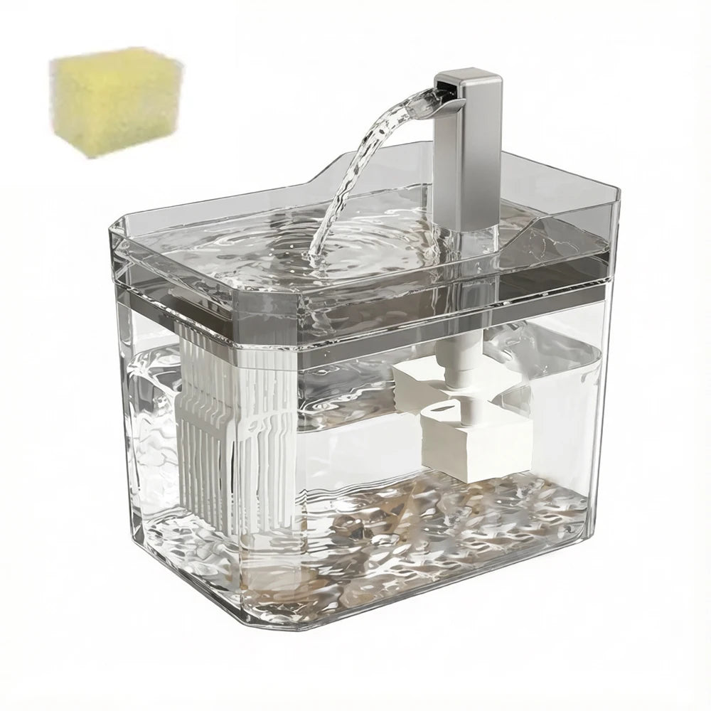 Clear Cat Water Fountain, 1.5 L - Grey