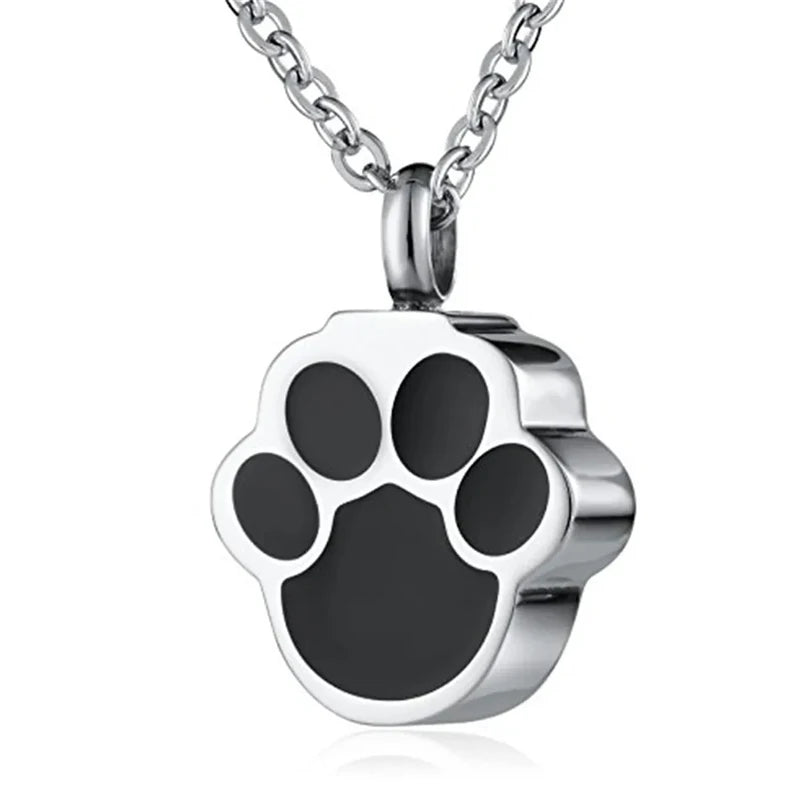 Paw Print Keepsake Urn Necklace