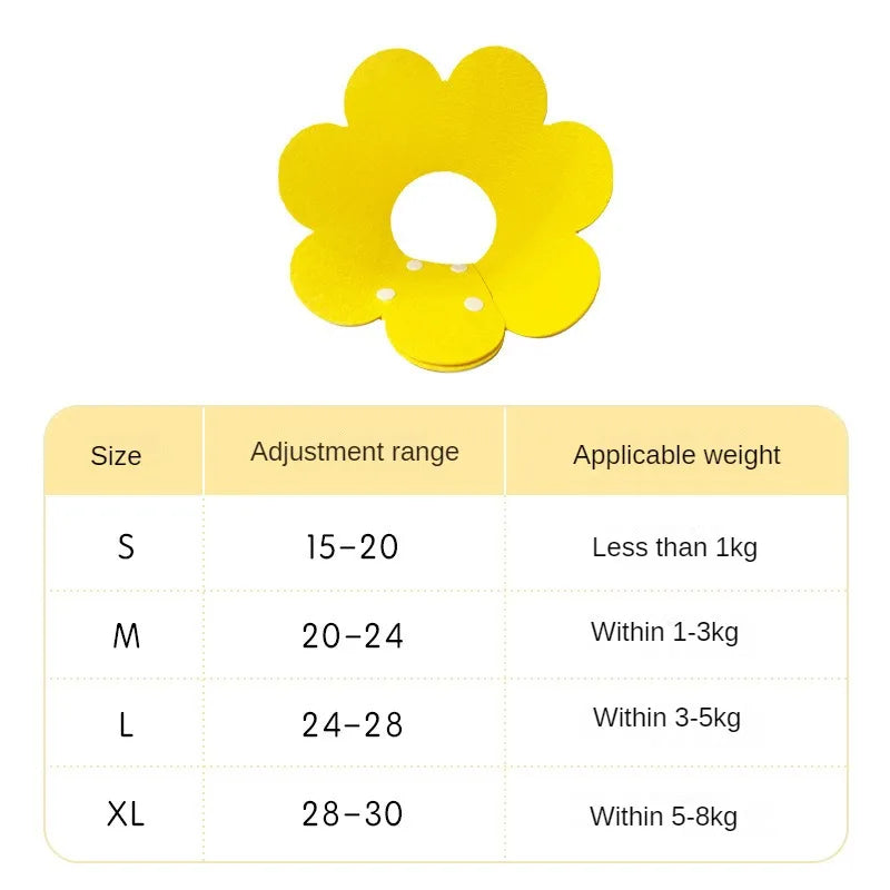 Soft Flower Recovery Collar for Cats and Small Dogs
