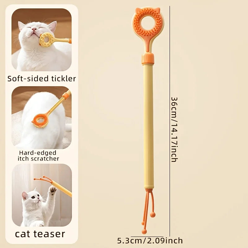 2-in-1 Cat Tickler and Massager Wand