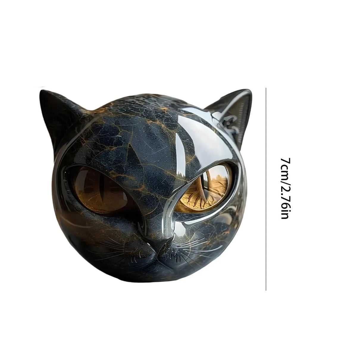 Black Cat Stone-Effect Figurine