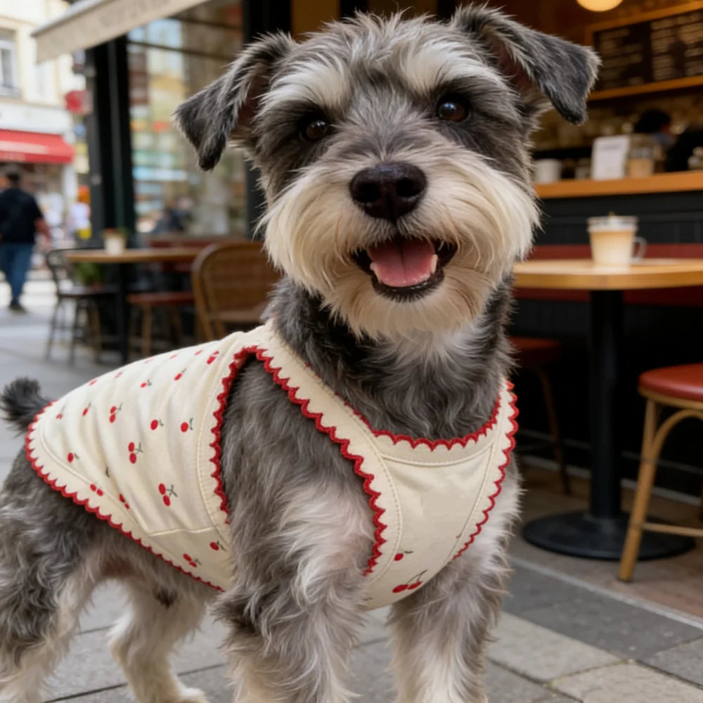 Cherry Print Vest for Cats and Small Dogs