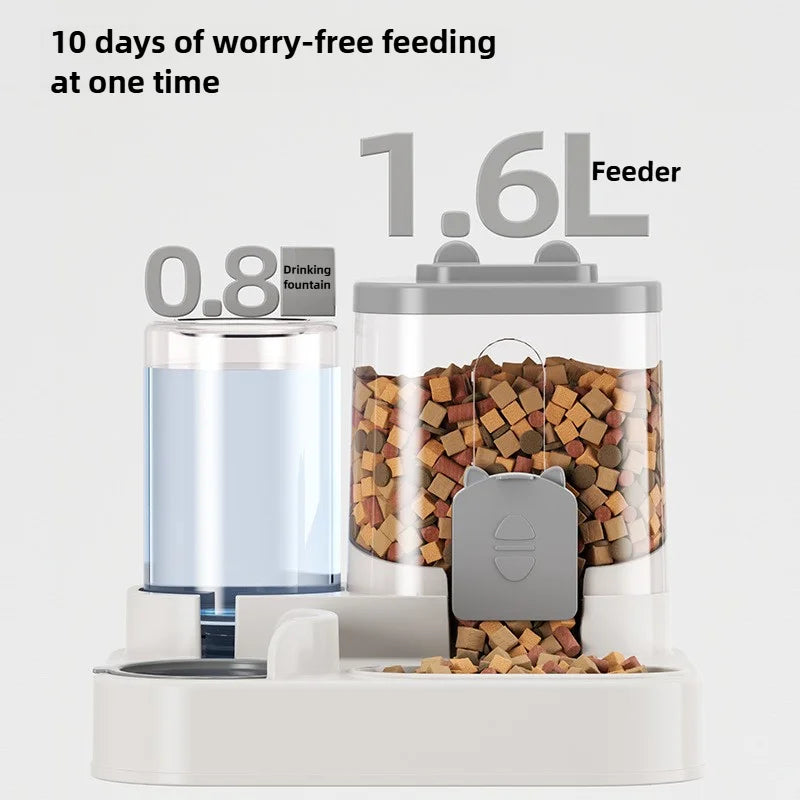 Gravity Pet Feeder and Water Dispenser Set
