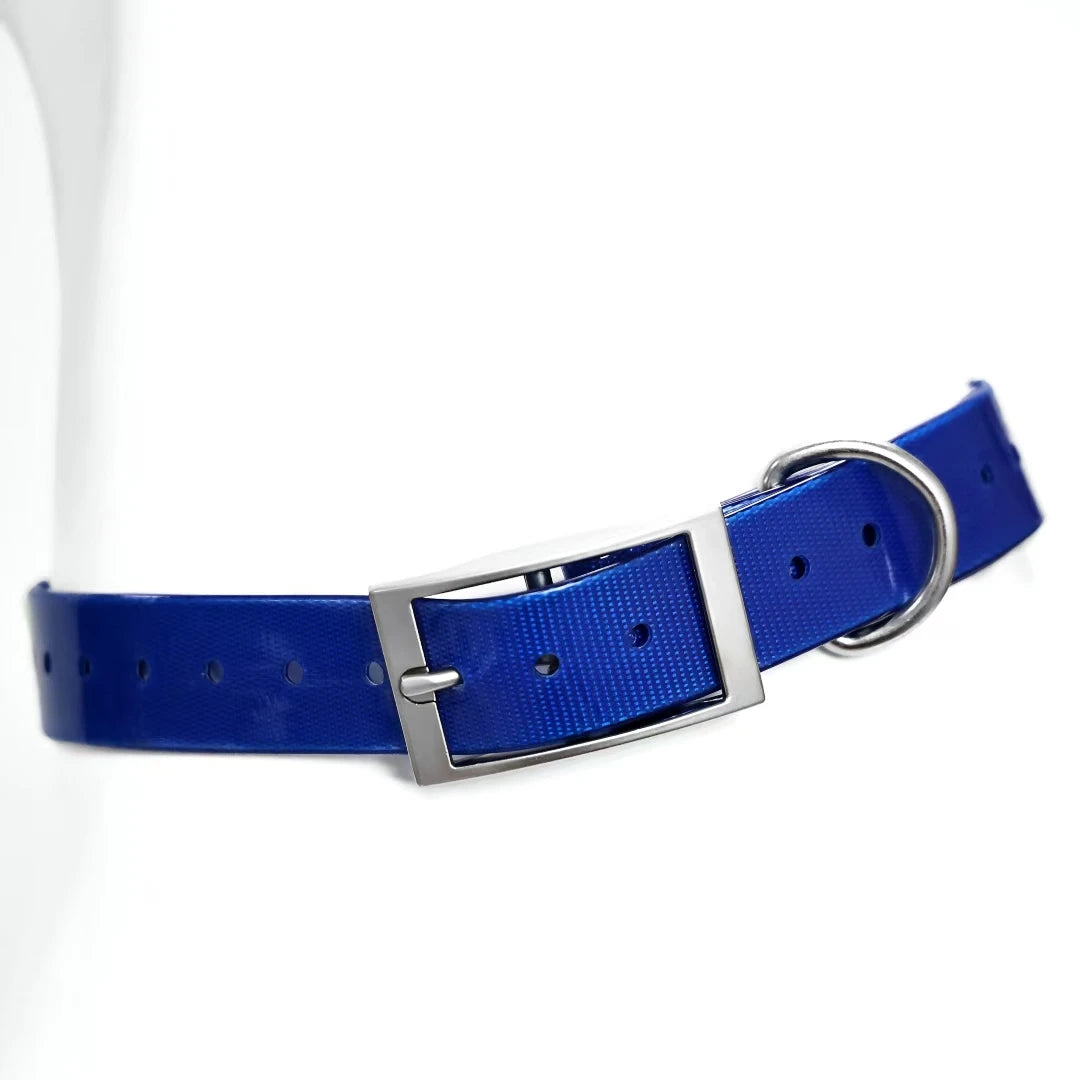 Waterproof TPU Dog Collar - Deep Blue
