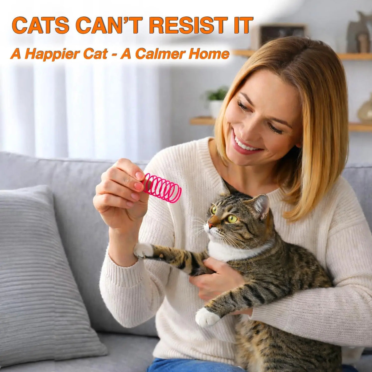 Coil Spring Cat Toys, Pack of 12