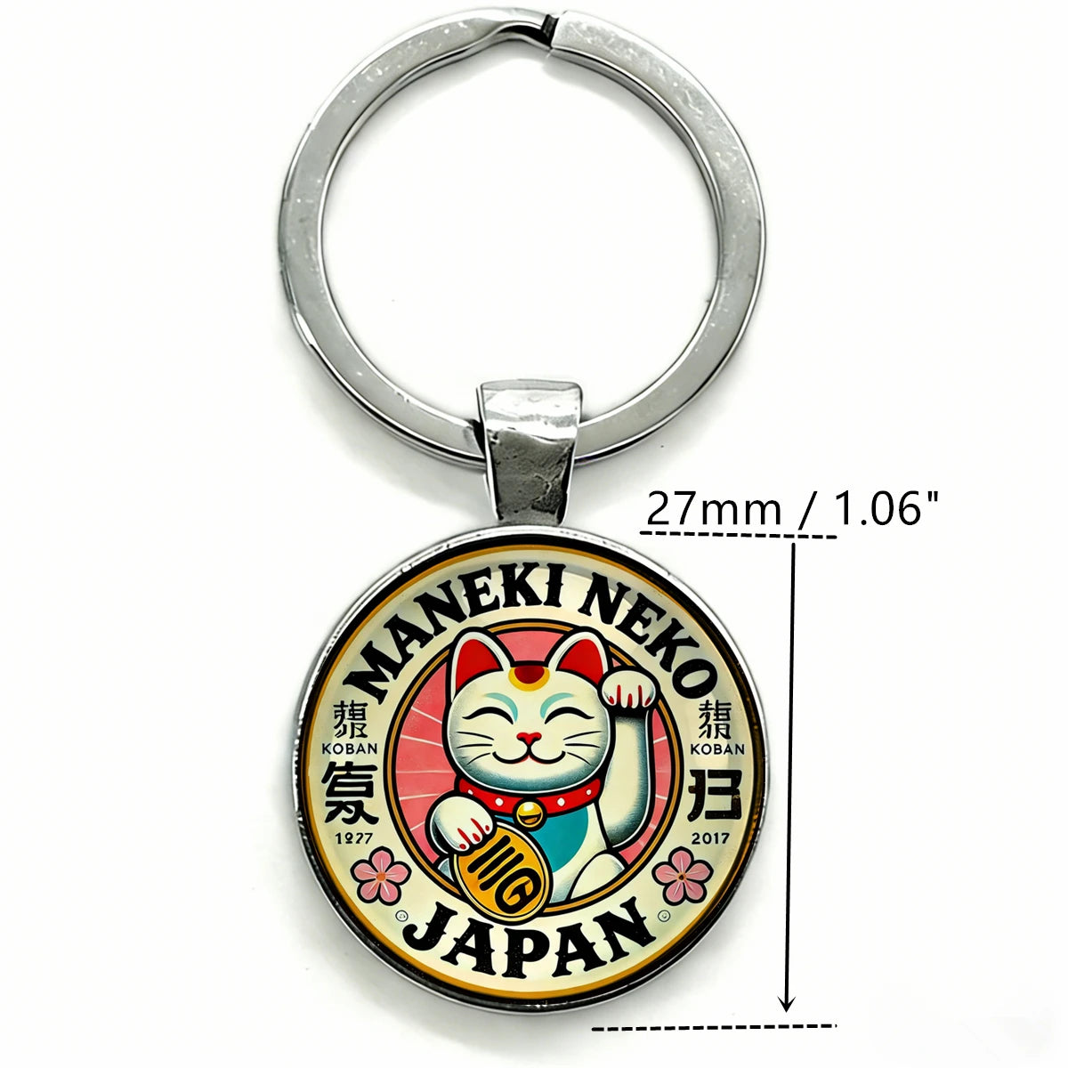 Maneki Neko Lucky Cat Keyring