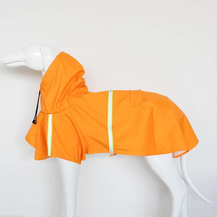 Hooded Cape Raincoat for Dogs - S / Orange