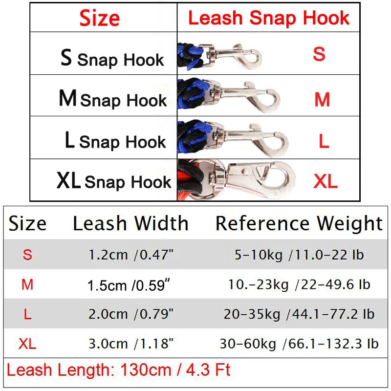 Heavy-Duty Braided Dog Lead, 1.3 m