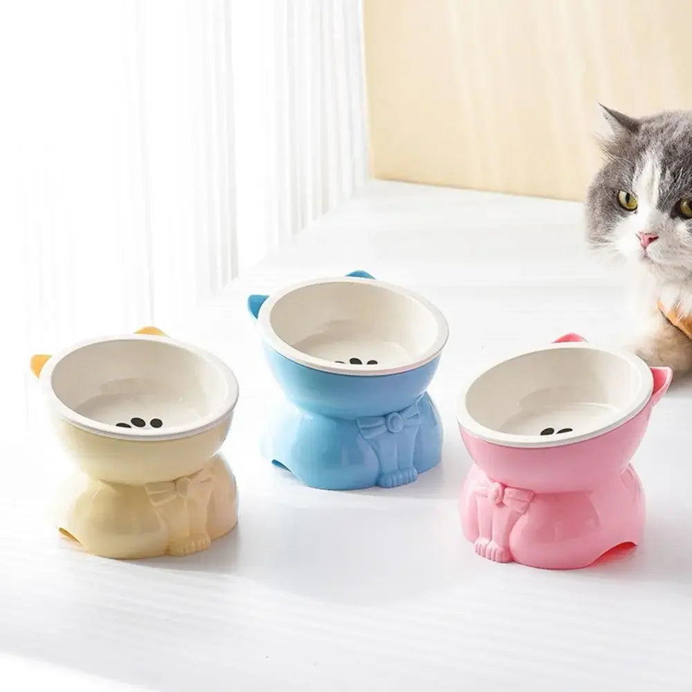 Ceramic Cat Bowl with Paw Print