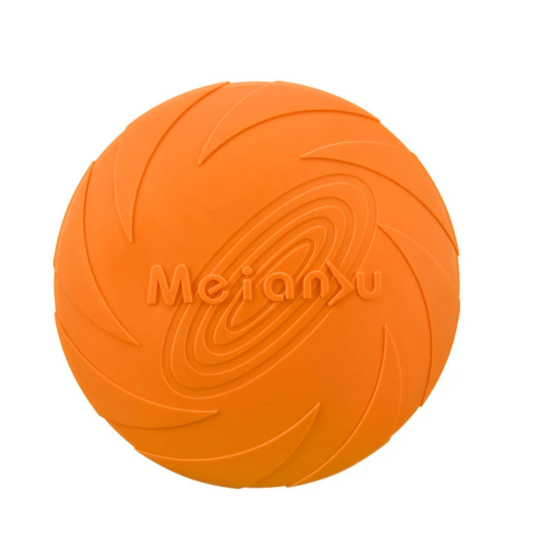 Soft Rubber Flying Disc for Dogs - Orange / 18 cm