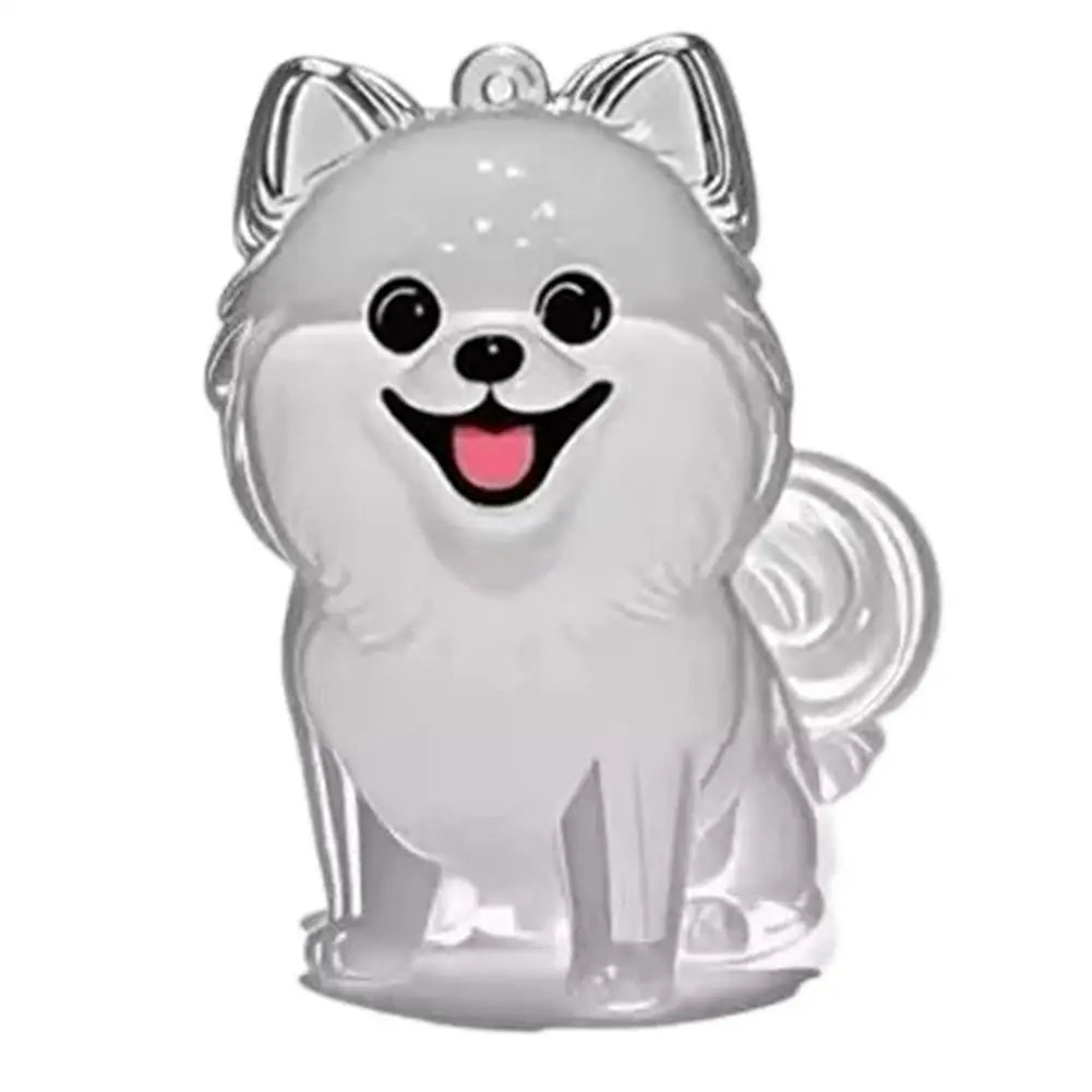 Dog Shaped Fur Keepsake Keyring