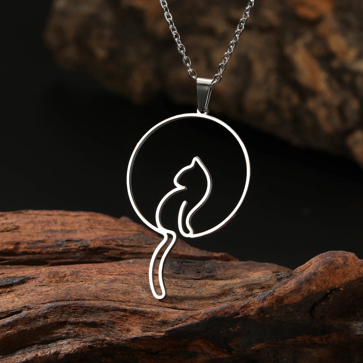 Kitten Silhouette Necklace