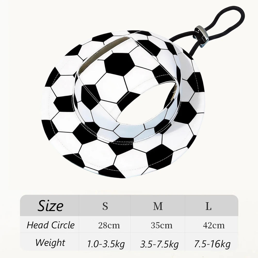 Printed Sun Cap for Dogs - Soccer / S (1 to 3.5 kg)