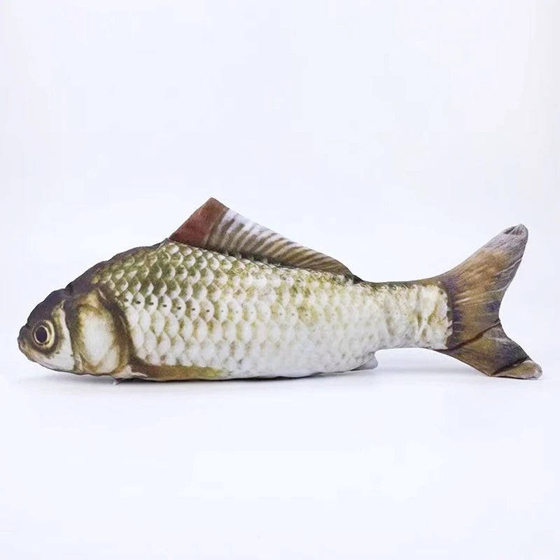 Plush Fish Kicker Cat Toy - Grass carp