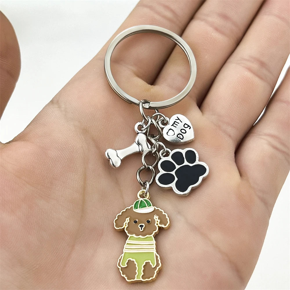 Skateboarding Pup Keyring