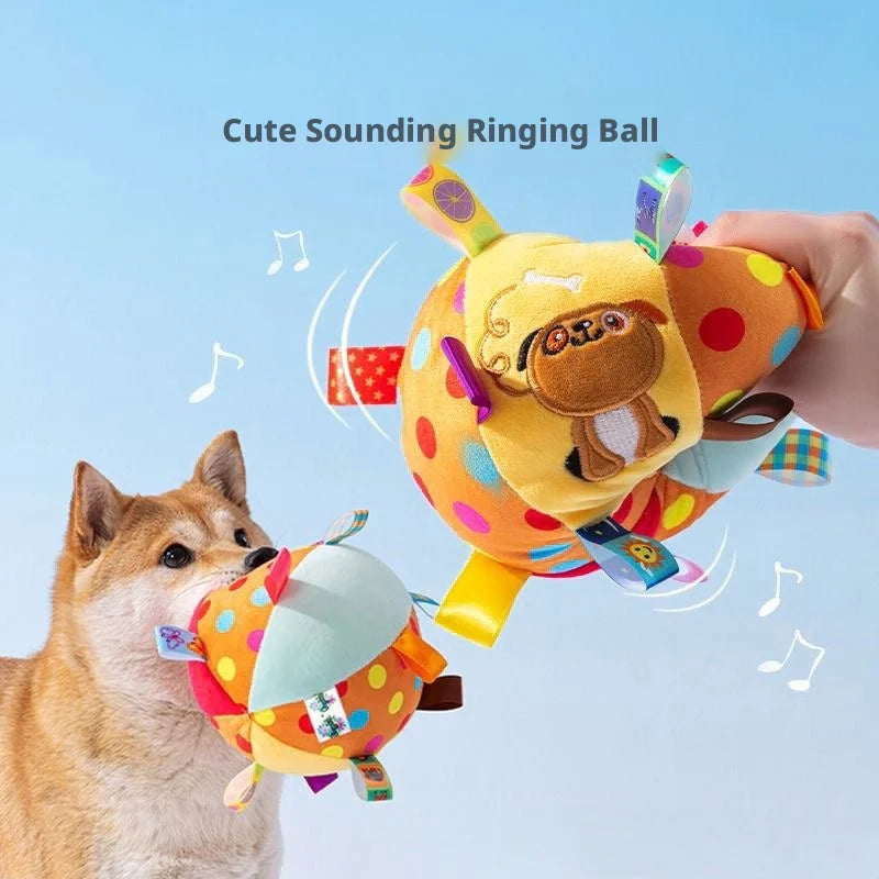 Ribbon Plush Squeaky Ball