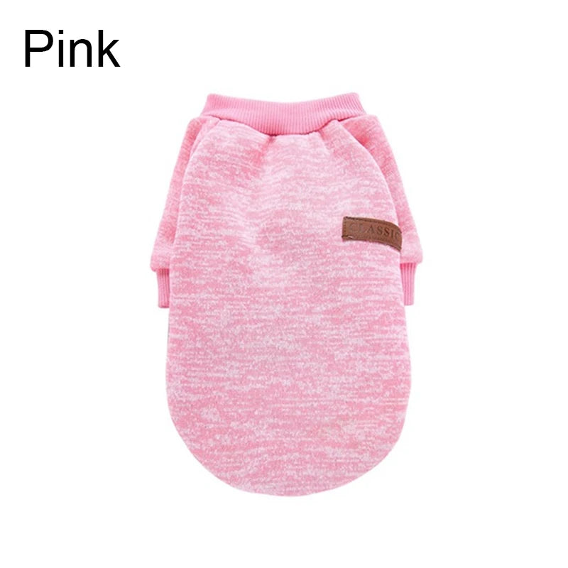 Casual Sweatshirt for Small Dogs - Pink / S