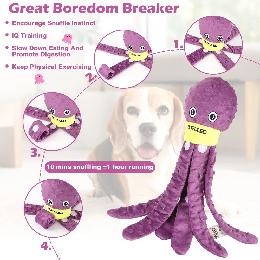 Octopus Snuffle Toy with Squeaker