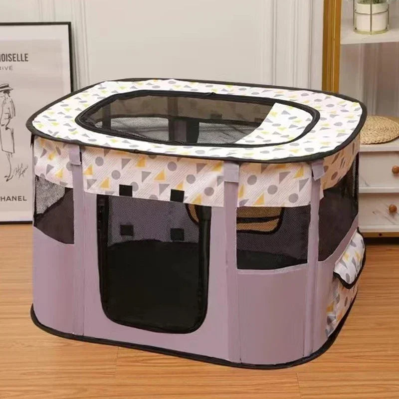 Pop-Up Pet Playpen House - Lilac / M (70 x 55 x 45 cm)